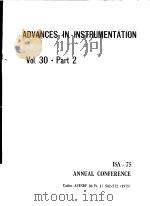 ADVANCES IN INSTRUMENTATION  VOL.30  PART 2（1975 PDF版）