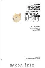 OXFORD ADVANCED LEARNER'S DICTIONARY OF CURRENT ENGLISH   1974年  PDF电子版封面    A S HORNBY 