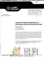 TEMPERATURE/VOLATILITY RELATIONSHIPS OF PERFLUOROALKYL ETHER AND POLYSILOXANE GREASES（ PDF版）