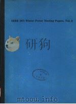 IEEE 1971 WINTER POWER MEETING PAPERS  VOL.2     PDF电子版封面     