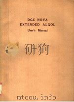 DGC NOVA EXTENDED ALGOL USER'S MANUAL   1971  PDF电子版封面     