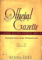 OFFICAL GAZETTE UNITED STATES PATENT OFFICE VOLUME 775 NO.2     PDF电子版封面     
