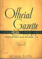 OFFICAL GAZETTE UNITED STATES PATENT OFFICE VOLUME 775 NO.1     PDF电子版封面     