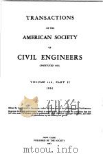 TRANSACTIONS OF THE AMERICAN SOCIETY OF CIVIL ENGINEERS  VOLUME 126  PART 2     PDF电子版封面     