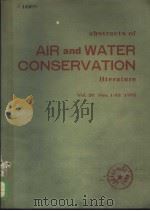 ABSTRACTS OF AIR AND WATER CONSERVATION VOLUME 20     PDF电子版封面     