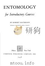 ENTOMOLOGY FOR INTRODUCTORY COURSES     PDF电子版封面     