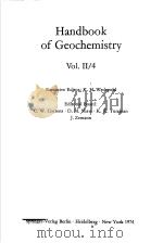 HANDBOOK OF GEOCHEMISTRY  VOL.2/4（1974年 PDF版）
