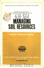 MANAGING SOIL RESOURCES     PDF电子版封面     
