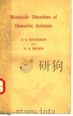 METABOLIC DISORDERS OF DOMESTIC ANIMALS（ PDF版）