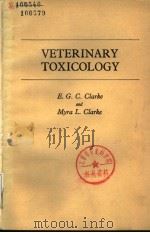 VETERINARY TOXICOLOGY   1977  PDF电子版封面  0702006483   