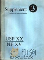 SUPPLEMENT  3  CUMULATIVE WITH FIRST TWO SUPPLEMENTS  USP 20  NF 15     PDF电子版封面     