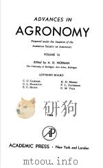ADVANCES IN AGRONOMY  VOLUME 16  INDEXES VOLS.1-15   1964  PDF电子版封面     