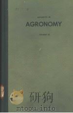 ADVANCES IN AGRONOMY  VOLUME 22  PREPARED UNDER THE AUSPICES OF THE AMERICAN SOCIETY OF AGRONOMY（1970 PDF版）