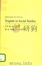 ENGLISH IN FOCUS ENGLISH IN SOCIAL STUDIES（1978年 PDF版）