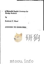 A REMEDIAL ENGLISH GRAMMAR FOR FOREIGN STUDENTS：ANSWERS TO EXERCISES（ PDF版）