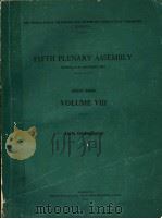 FIFTH PLENARY ASSEMBLY  VOLUME 8     PDF电子版封面     