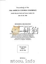 PROCEEDINGS OF THE 1986 AMERICAN CONTROL CONFERENCE  VOL.3     PDF电子版封面     