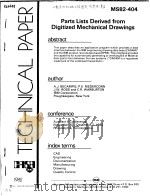 PARTS LISTS DERIVED FROM DIGITIZED MECHANICAL DRAWINGS（ PDF版）