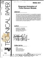 RESPONSE ANIMATION OF FINITE ELEMENT MODELS     PDF电子版封面     
