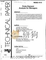 FINITE ELEMENT ANALYSIS FOR MANAGERS（ PDF版）