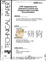 CAD APPLICATIONS FOR SEQUENCE CONTROLS AND PROGRAMMABLE CONTROLLER DOCUMENTATION（ PDF版）