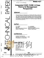 INTEGRATED CAD/CAM：A CASE HISTORY & MANAGEMENT PERSPECTIVE     PDF电子版封面     