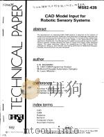 CAD MODEL INPUT FOR ROBOTIC SENSORY SYSTEMS（ PDF版）