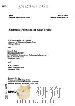 KINEMATIC PRECISION OF GEAR TRAINS   1982  PDF电子版封面     