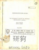 MEMORANDUM REPORT ARBRL-MR-03379  THE ELECTRONIC TYPESETTING PROGRAM PROGRAMMER'S MANUAL   1984  PDF电子版封面     