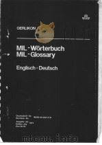 MIL-WORTERBUCH MIL-GLOSSARY     PDF电子版封面     