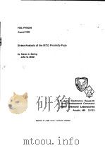 STRESS ANALYSLS OF THE M735 PROXIMLTY FUZEE     PDF电子版封面     