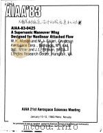 A SUPERSONIC MANEUVER WING DESIGNED FOR NONLINEAR ATTACHED FLOW     PDF电子版封面     