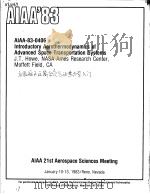 INTRODUCTORY AEROTHERMODYNAMICS OF ADVANCED SPACE TRANSPOTRATION SYSTEMS     PDF电子版封面     