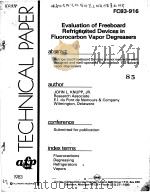 EVALUATION OF FREEBOARD REFRIGERATED DEVICES IN FLUOROCARBON VAPOR DEGREASERS（ PDF版）