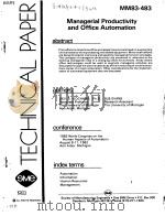 MANAGERIAL PRODUCTIVITY AND OFFICE AUTOMATION     PDF电子版封面     