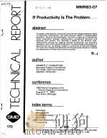 IF PRODUCTIVITY IS THE PROBLEM. . .     PDF电子版封面     