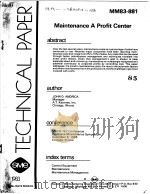MAINTENANCE A PROFIT CENTER     PDF电子版封面     