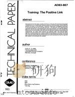 TRAINING:THE POSITIVE LINK     PDF电子版封面     