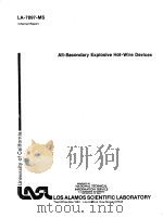 ALL-SECONDARY EXPLOSIVE HOT-WIRE DEVICES     PDF电子版封面     