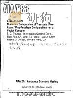 AIAA'83 AIAA-83-0499     PDF电子版封面     