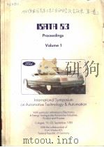 ISATA 83 PROCEEDINGS  VOLUME 1     PDF电子版封面     