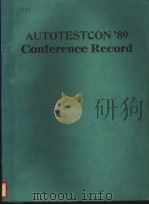 AUTOTESTCON'89 CONFERENCE RECORD     PDF电子版封面     