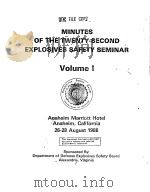 MINUTES OF THE TWENTY-SECOND EXPLOSIVES SAFETY SEMINAR  VOLUME 1-1（ PDF版）