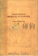 LECTURE NOTES ON MEDICAL STATISTICS（ PDF版）