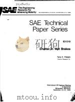 SAE TECHNICAL PAPER SERIES 831318 CHATTER IN WET BRAKES（ PDF版）