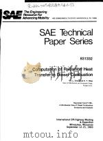 SAE TECHNICAL PAPER SERIES 831332 COMPUTATION OF RADIATION HEAT TRANSFER IN DIESEL COMBUSTION（ PDF版）
