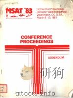 MICROWAVE SYSTEMS APPLICATIONS TECHNOLOGY'83 CONFERENCE PROCEEDINGS ADDENDUM     PDF电子版封面     
