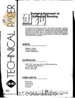 TECHNICAL PAPER AD81-139 SYSTEMS APPROACH TO ADHESIVES BONDING（ PDF版）