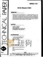 TECHNICAL PAPER MR83-191 ECG MEETS CNC     PDF电子版封面     