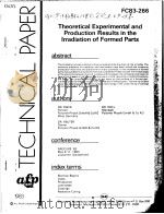 TECHNICAL PAPER FC83-266 THEORETICAL EXPERIMENTAL AND PRODUCTION RESULTS IN THE IRRADIATION OF FORME     PDF电子版封面     